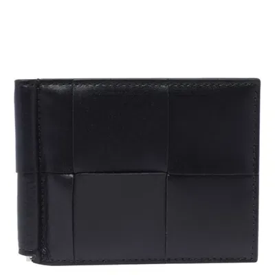 Bottega Veneta Cassette Bill Clip Wallet In Black