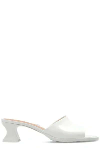 Bottega Veneta Cha Cha Heeled Mules In White