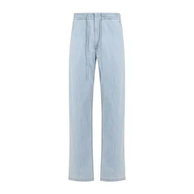 Bottega Veneta Chambray Pants In Blue