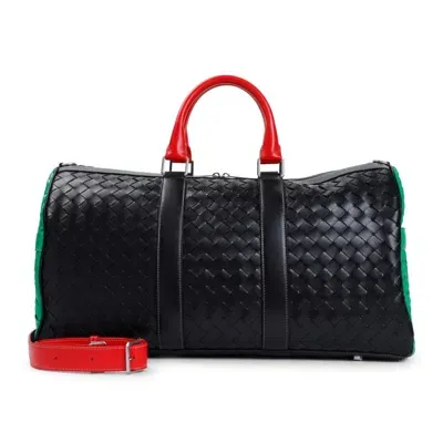 Bottega Veneta Colorblock Duffle In Black