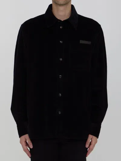 Bottega Veneta Midnight Blue Corduroy Shirt