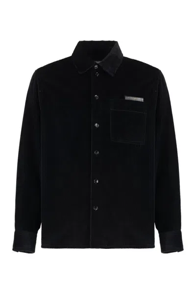 Bottega Veneta Corduroy Shirt In Blue