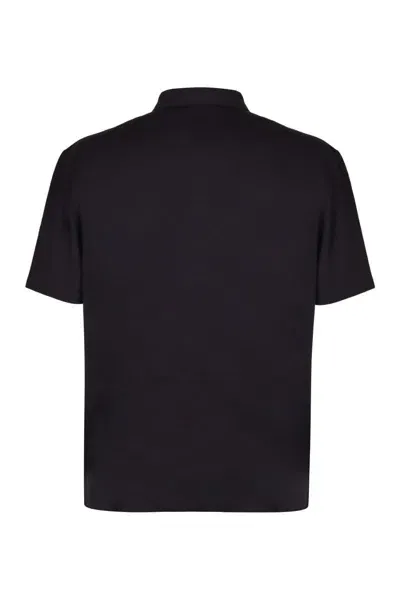 Bottega Veneta Cotton Piqué Polo In Black