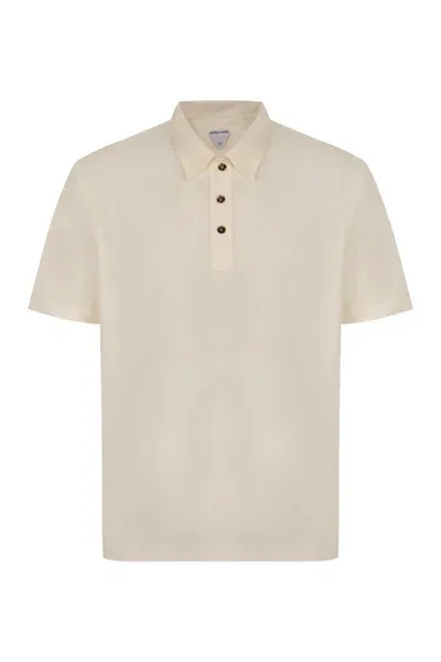 Bottega Veneta Luxury Cotton Piqué Polo Shirt In Ivory