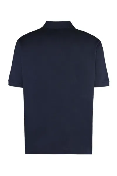 Bottega Veneta Cotton Piqué Polo Shirt In Blue