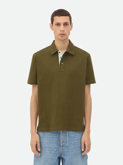 Bottega Veneta Cotton Polo Shirt In Green