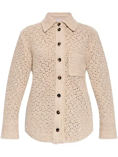 Bottega Veneta Crochet Cardigan-shirt Clothing In White