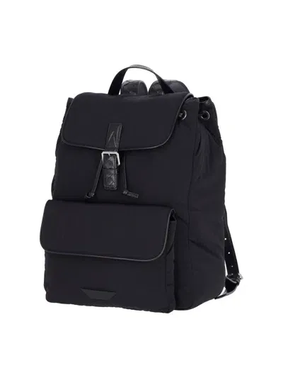 Bottega Veneta Crossroad Backpack In Black