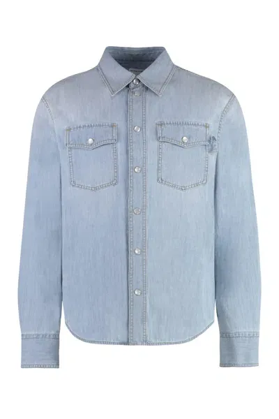 Bottega Veneta Denim Shirt In Navy