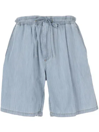 Bottega Veneta Elasticated Waist Denim Shorts In Blue