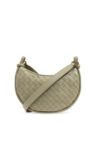 Bottega Veneta Gemelli Mini Intrecciato Leather Shoulder Bag In Green