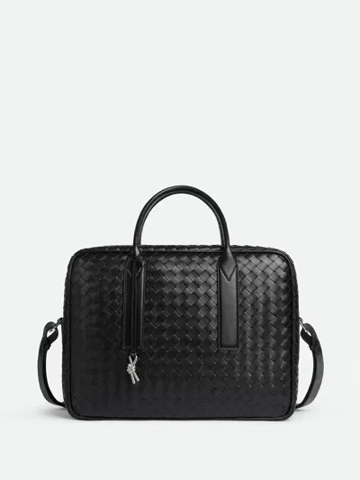 Bottega Veneta `getaway Medium Weekender` In Black  