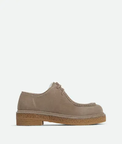 Bottega Veneta Haddock Lace-up In Driftwood/popcorn