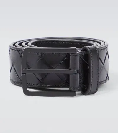 Bottega Veneta Cintura Intrecciato In Black