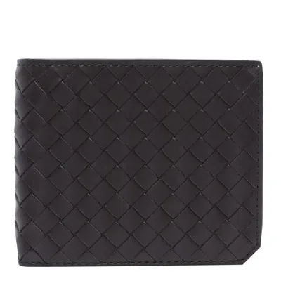 Bottega Veneta Intrecciato Piccolo Bi-fold Wallet In Brown