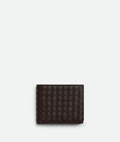 Bottega Veneta Intrecciato Piccolo Bi-fold Wallet In Brown