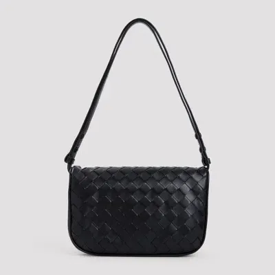 Bottega Veneta Intrecciato Puff Pouch In Black Space