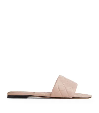 Bottega Veneta Intreccio Amy Flat Mules In Pink