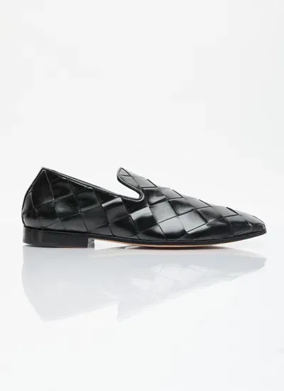 Bottega Veneta Intreccio Loafers In Black