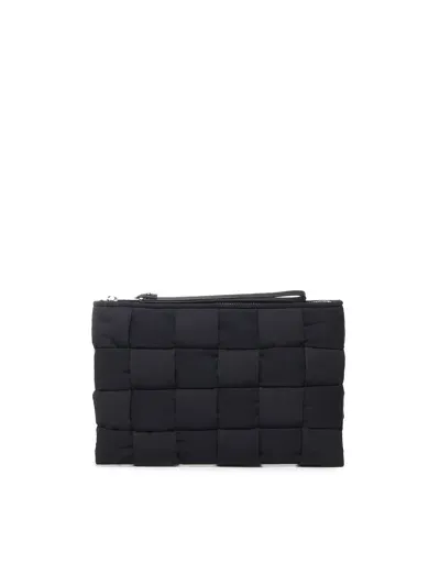 Bottega Veneta Intreccio Pochette In Polyamide In Black