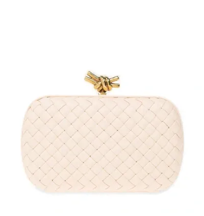 Bottega Veneta Knot Minaudiere Clutch Bag In Pink