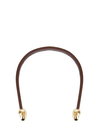 Bottega Veneta Leather Necklace In Brown