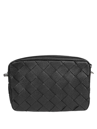 Bottega Veneta Leather Shoulder Bag In Black