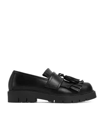 Bottega Veneta Leather Tassel-detail Loafers In Black