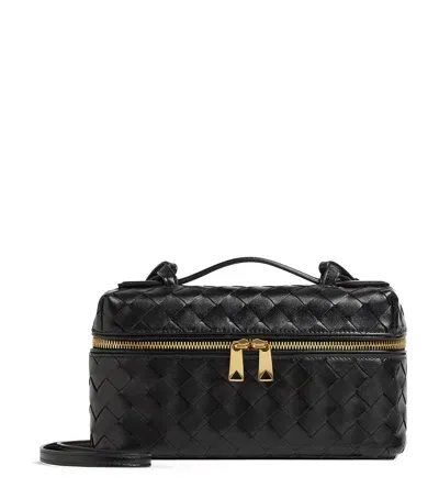 Bottega Veneta Leather Vanity Case Cross-body Bag In Gold