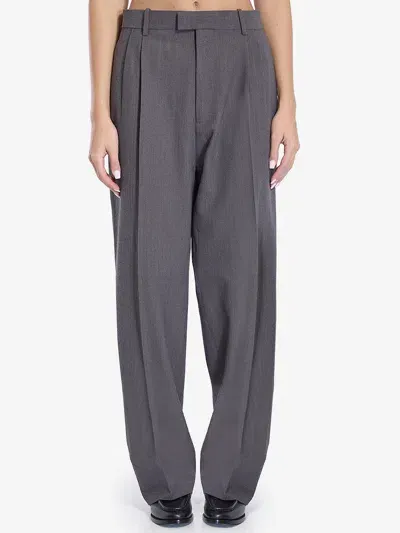 Bottega Veneta Light Wool Trousers In Gray