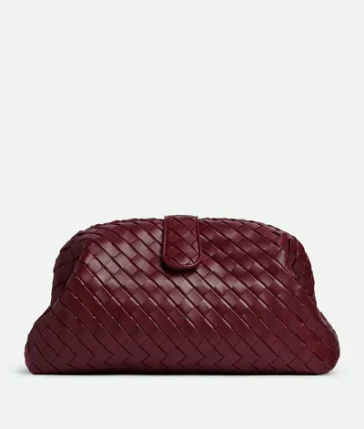 Bottega Veneta Maxi Lauren Leather Clutch In Barolo