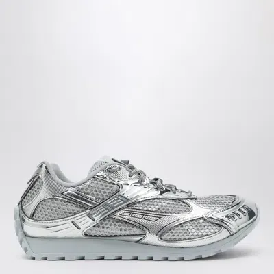 Bottega Veneta Sneaker Fabric, Metallic Fishnet In Gray