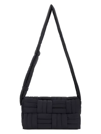 Bottega Veneta Men's Tech Cassette Stitch Shoulder Bag In Black