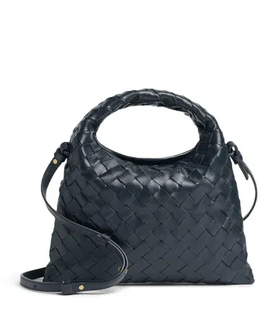 Bottega Veneta Mini Calfskin Hop Cross-body Bag In Blue