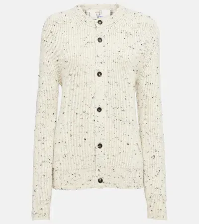 Bottega Veneta Oversized Ribbed-knit Wool Cardigan In White