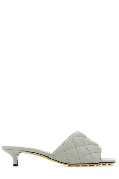 Bottega Veneta Padded Heeled Sandals In Grey