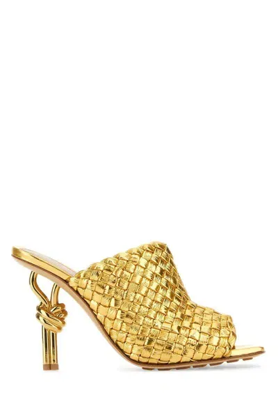 Bottega Veneta Sandals In Gold