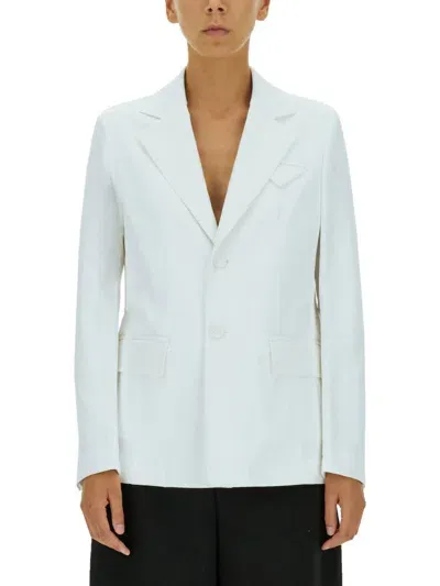 Bottega Veneta Single-breasted Jacket In White