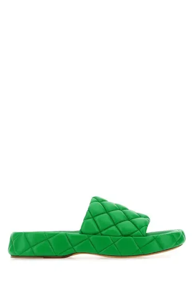 Bottega Veneta Slippers In Dark Green