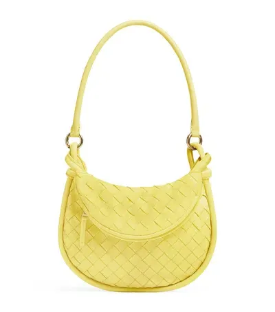 Bottega Veneta Small Leather Gemelli Shoulder Bag In Yellow