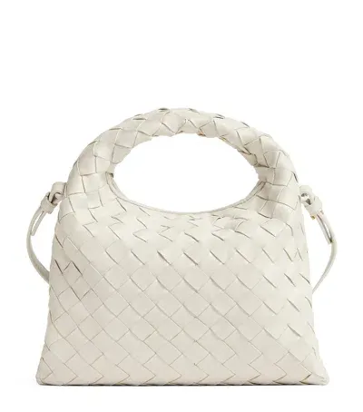 Bottega Veneta Small Leather Hop Cross-body Bag In White