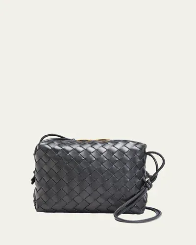 Bottega Veneta Loop Mini Camera Bag In Black/gold