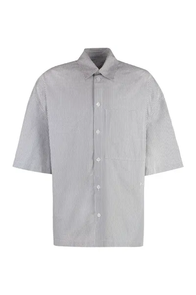 Bottega Veneta Cotton Overshirt In Grey