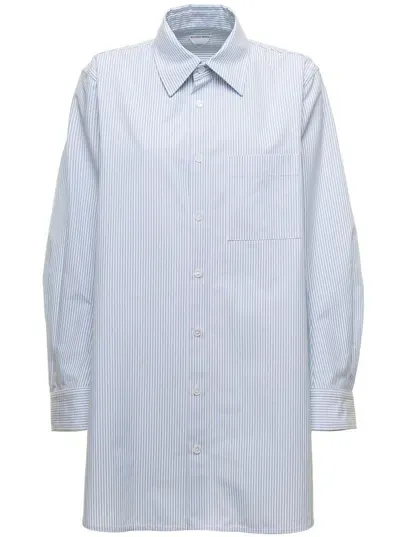 Bottega Veneta Striped Oversize Shirt In White