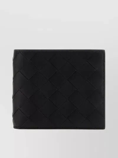 Bottega Veneta Intrecciato Leather Wallet In Black