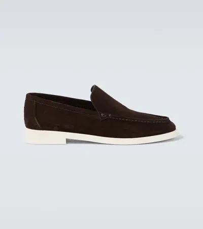 Bottega Veneta Suede Loafers In Brown