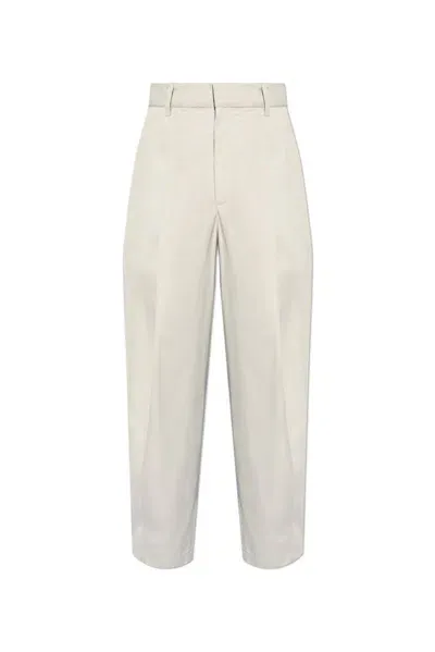 Bottega Veneta Technical Wide Leg Trousers In Grey