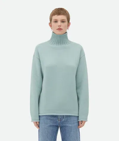 Bottega Veneta Textured Cashmere Jumper In Mint