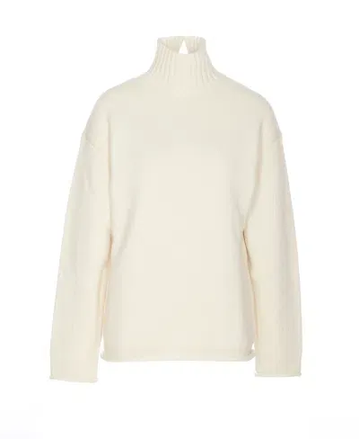 Bottega Veneta Textured Cashmere Jumper In White