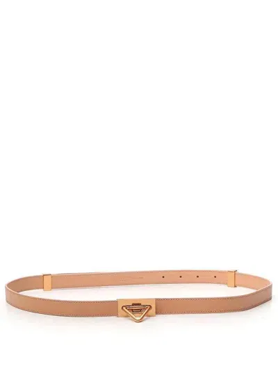 Bottega Veneta Thin Belt In Calfskin In Skin